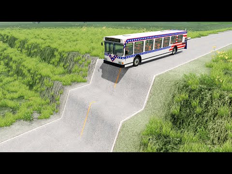 Cars vs Unfinished Road #3 - BeamNG.Drive