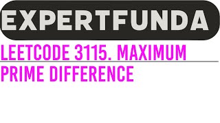 YouTube video 'Leetcode 3115. Maximum Prime Difference'