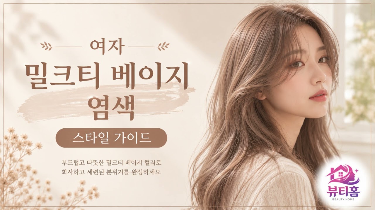여자 밀크티 베이지 염색 스타일 가이드