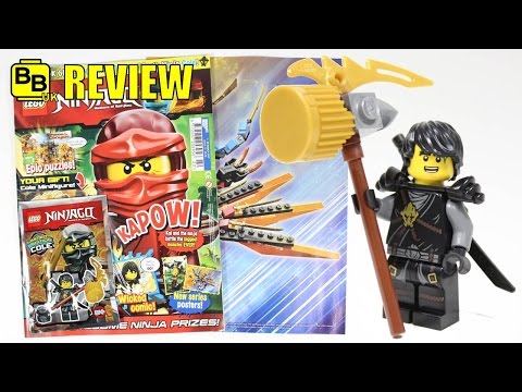 YouTube thumbnail: LEGO 2017 NINJAGO MAGAZINE ISSUE 22 DOTD COLE MINIFIGURE REVIEW