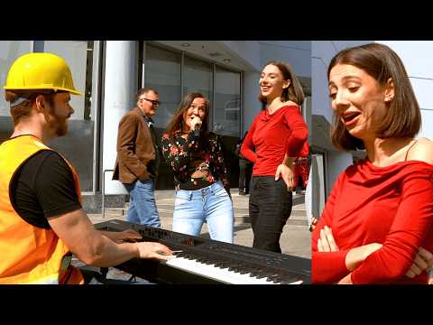 Unexpected Singer Joins Pianist and STUNS EVERYBODY