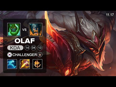 Olaf Jungle vs Zac - KR Challenger Patch 11.17