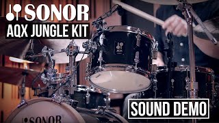 Video thumbnail for Sonor drums AQX Jungle Set sound demo with Agean Treasure Jazz cymbals by digitaldrumming