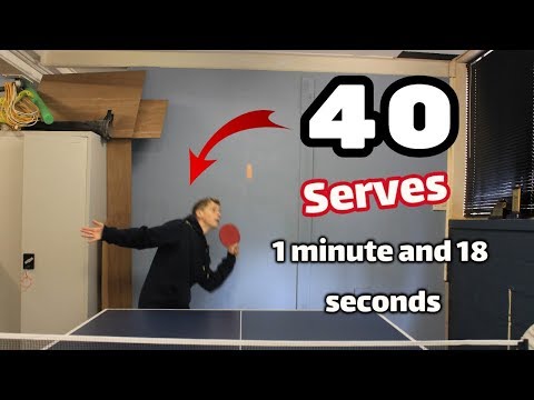 40 DIFFERENT SERVES IN 1 MINUTE AND 18 SECONDS