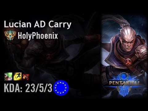 Lucian AD Carry vs Jhin - HolyPhoenix - EUW Challenger Patch 6.10