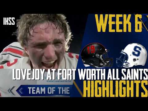 Lovejoy Stuns All Saints on Hail Mary TD — Texas Oncology Team of the Week