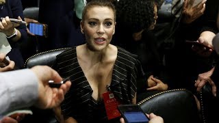 Alyssa Milano at Kavanaugh Senate hearing