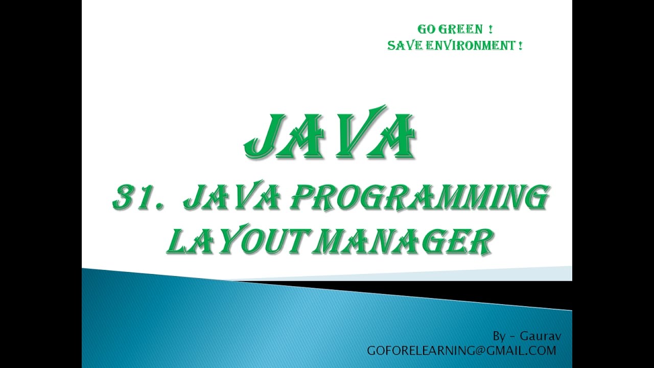 JAVA PROGRAMMING LAYOUT MANAGER
