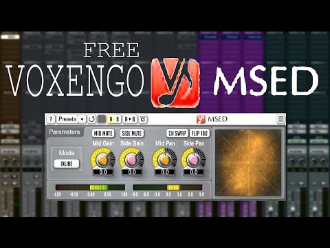 FREE Voxengo MSED mid-side tool, pan, stereo expander