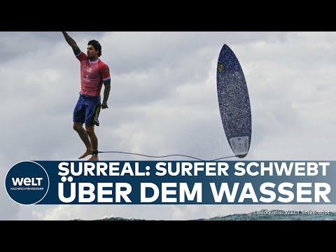 OLYMPISCHE SPIELE 2024: Surreales Bild! Surfer Gabriel Medina scheint zu schweben