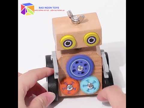 Đồ Chơi Lắp Ráp Robot Gỗ, Đồ chơi thông minh giúp bé phát triển trí tuệ và kỹ năng giải quyết vấn đề, quà sinh nhật cho bé 5 tuổi - BẢO NGÔN TOYS DG371
