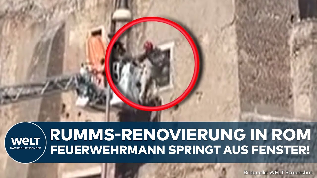 ROM: Einsturz bei Renovierung! Feuerwehrmann rettet sich mit Sprung aus Fenster