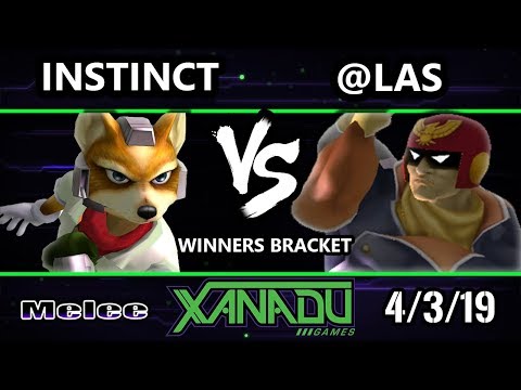 S@X 296 SSBM - Instinct (Fox) Vs. @LAS (Captain Falcon) - Smash Melee Winners Round 1