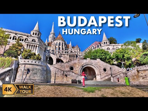 Fisherman's Bastion and Buda Castle Walking Tour - Budapest, Hungary [4K/60fps]