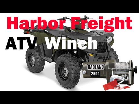Harbor Freight 61297 Badlands 2500 lb Winch Install on Polaris Sportsman 450 HO