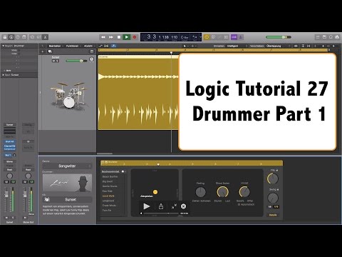 Logic Pro X deutsch Tutorial Teil 27 - Logics Drummer Part 1 (Logic Pro X Drummer deutsch)