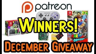 December Patreon Giveaway Winners Announced