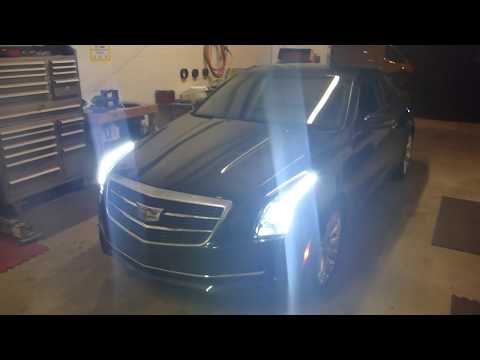 2016 Cadillac ATS Custom Headlight Projector Swap + Strip Installed