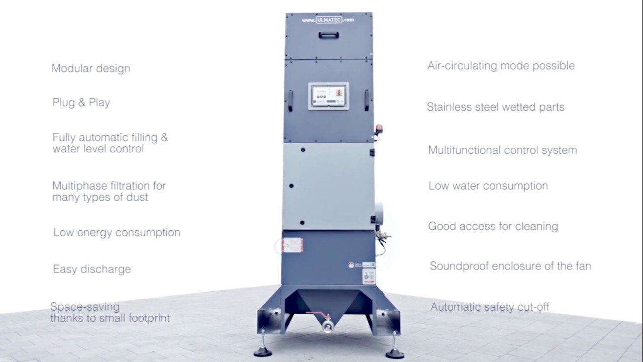 Compact Wet Scrubber for explosive dust and high sparks
