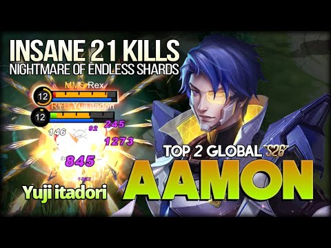 21 Kills. Cyber Assassin No Mercy! Yuji itadori Top 2 Global Aamon - Mobile Legends: Bang Bang