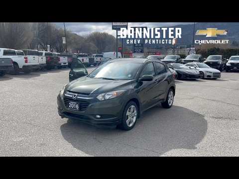 2016 Honda HR-V 4WD EX-L CVT with Navigation in Green for sale at Bannister Chevrolet Penticton in Penticton, BC