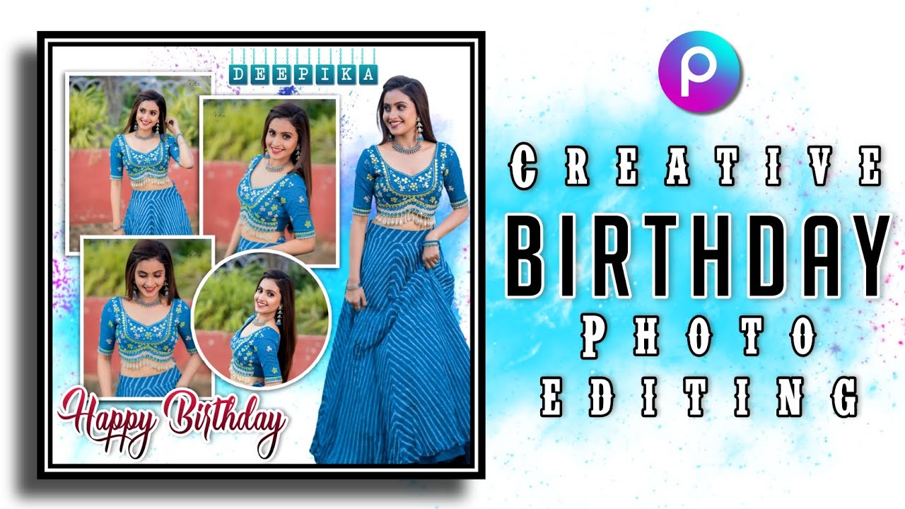 Creative Birthday Photo Editing in PicsArt 💕 Birthday Special Photo Frame Editing in PicsArt Telugu🥰