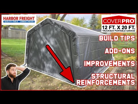 Harbor Freight 12x20 Portable Garage. Build Tips, Add-ons, Improvements, Structural Reinforcements