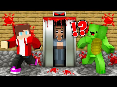 JJ and Mikey ESCAPE from SCARY ELEVATOR in Minecraft! - Maizen