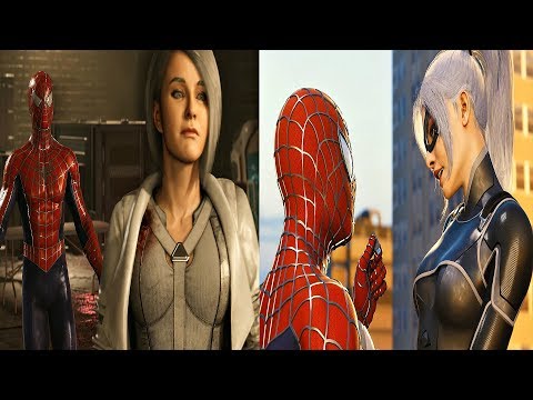 Spider-Man PS4 Silver Lining DLC - All Silver Sable & Black Cat Cutscenes