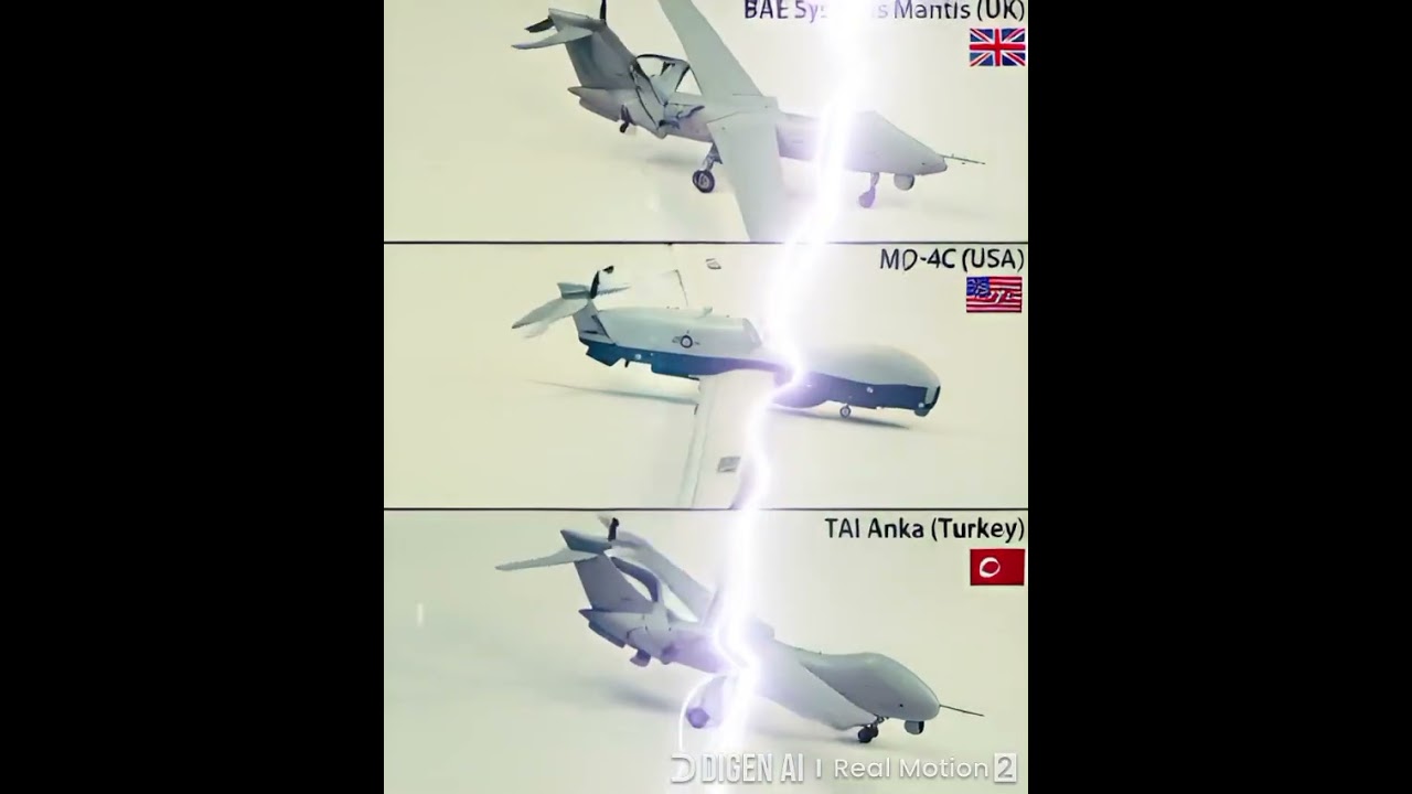 🇬🇧 Mantis vs 🇺🇸 MQ-4C Triton vs 🇹🇷 Anka-S — Who Dominates the Skies? 💥 | Ultimate UCAV Showdown ✈🔥