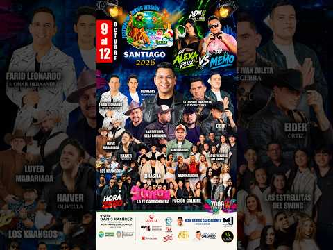 🎉 ¡SANTIAGO ESTÁ DE FIESTA! Ferias y Fiestas llegan del 9 al 12 de octubre