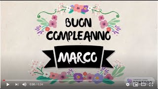 Tanti auguri di buon compleanno Marco!