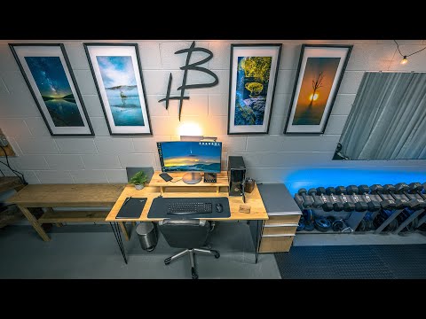 THE ULTIMATE PRODUCTIVITY BASEMENT 2021... My work from Home office setup + Gym + YouTube studio