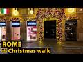 End Of 2025 Rome Night Walk 28 December Soft Crowds Festive Lights 4K