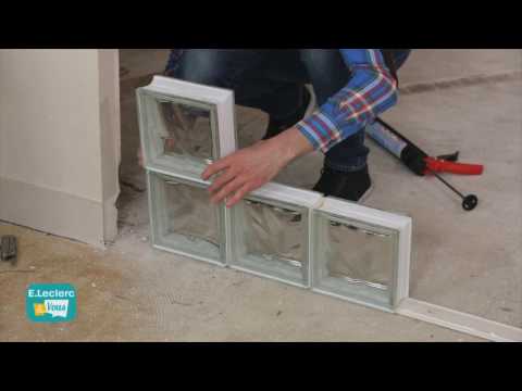 C’votre maison –  Comment monter un mur de briques de verre 