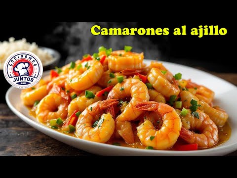 La pareja perfecta: Camarones al ajillo y tostones dorados