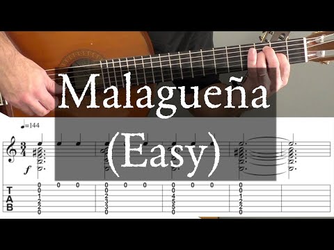 MALAGUENA - Easy Arrangement - Full Tutorial with TAB - Fingerstyle Guitar
