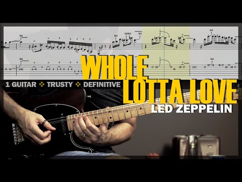 Whole Lotta Love | Guitar Cover Tab | Guitar Solo Lesson | Backing Track with Vocals 🎸 LED ZEPPELIN
