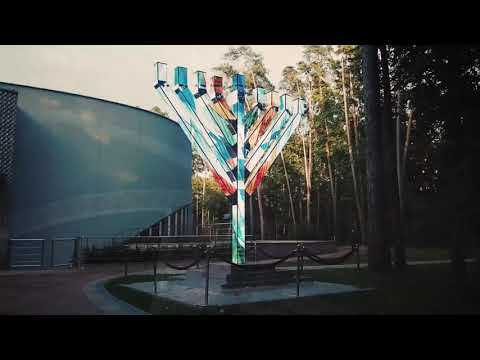 Menorah in Zhukovka aerial view
