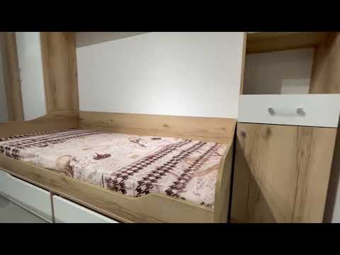 Кровать двухъярусная Рио 1 дуб делано/белый Кровать двухъярусная Рио 1 дуб делано/белый