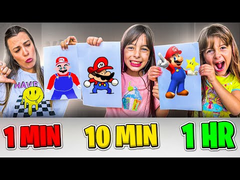 1 MINUTO, 10 MINUTOS OU 1 HORA ! BATALHA DE DESENHO ! COMPILAÇÃO