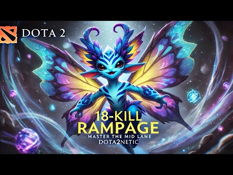 Master the Mid Lane: Puck's 18-Kill Rampage! | Dota 2 Puck gameplay | Mid lane Puck guide