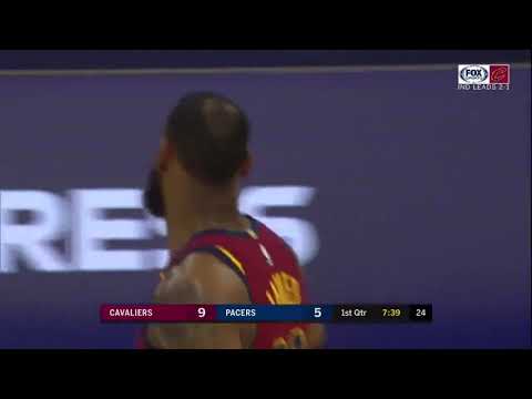 NBA, playoff 2018, Cavaliers vs. Pacers, Round 1, Game 4, Move 5, LeBron James, layup