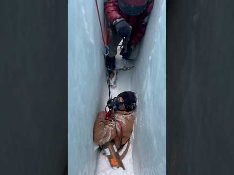 Saving a life on Everest - Crevasse Rescue  #shorts #everest #mountaineering #mountains #himalayas