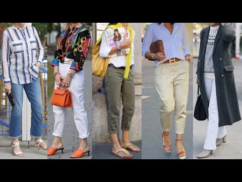 COMO LLEVAR PANTALONES A LOS 50 60 70 AÑOS Y VERSE ELEGANTE FINA Y BIEN VESTIDA OUTFITS PARA SEÑORAS