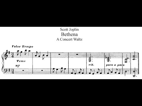 Scott Joplin (1868-1917) - Ragtime: Bethena. w/ score