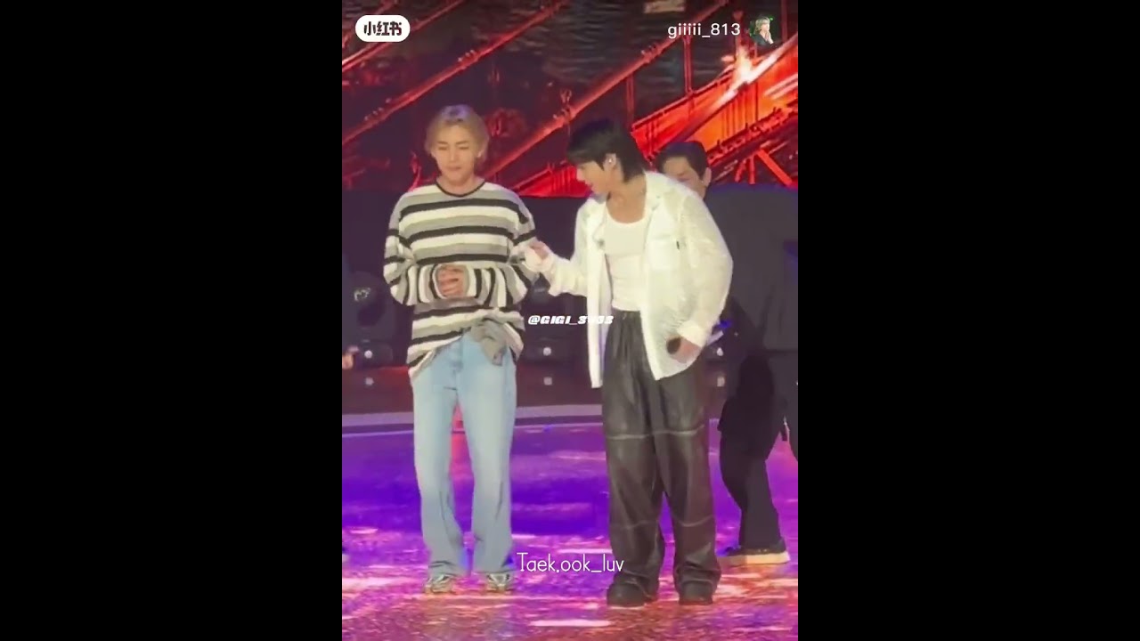 jungkook called tae to stage #Taekook seven challenge #vkook #sevenchallenge