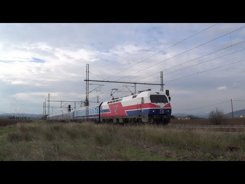 TrainOSE passenger trains in Central Greece (5.1.2020)