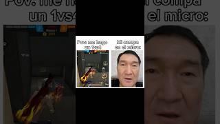 Cuando tu compa te da ánimos en free Fire😂!