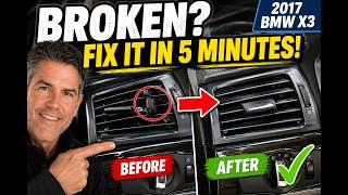 BMW X3 Broken Air Vent Fix! Replace Driver Side Vent in Minutes (2017 BMW X3 DIY)